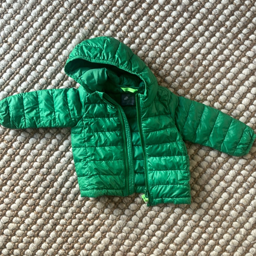 Primary Green Kids Puffer Jacket